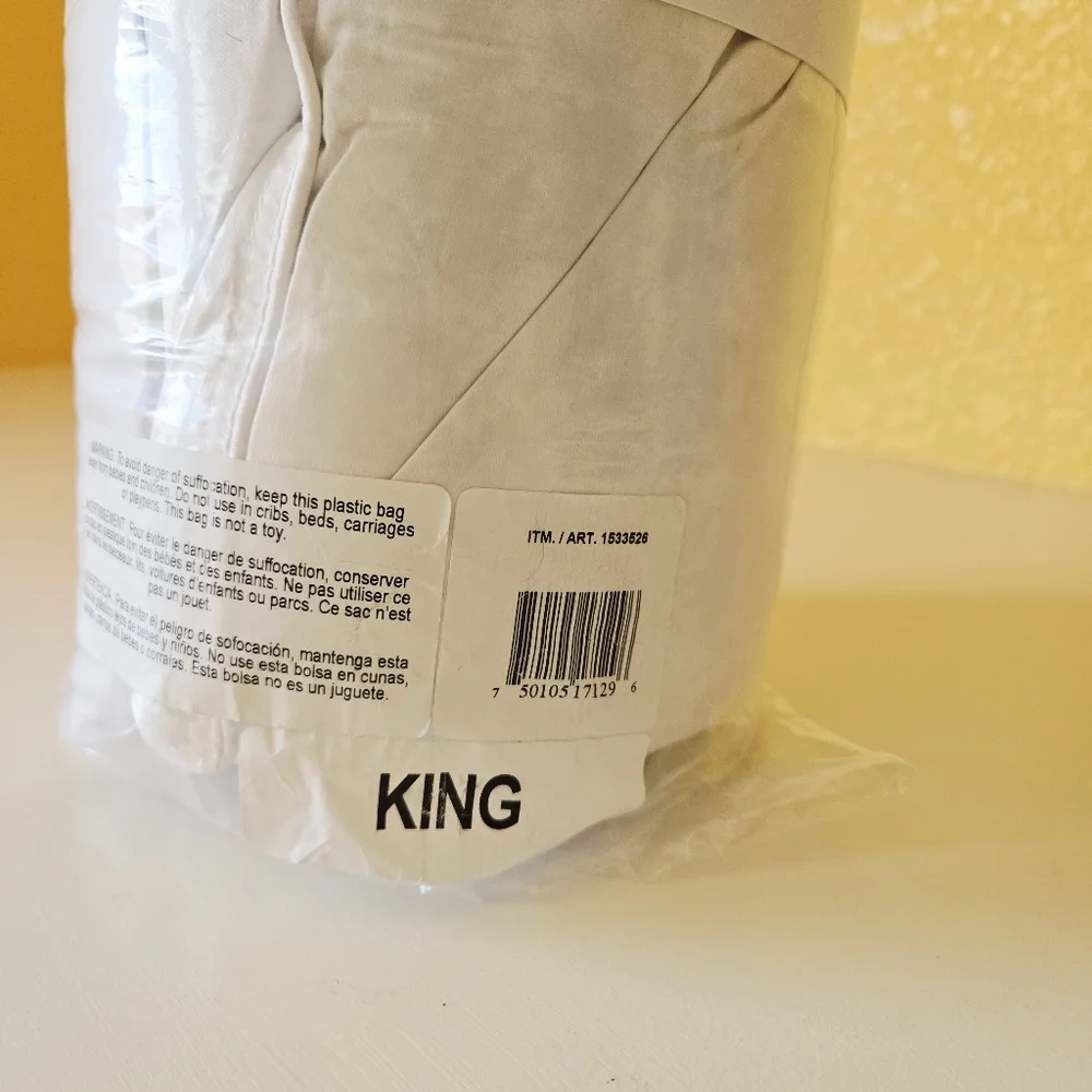 New Downlite Hotel Collection European Down Pillow King Soft 400TC 600FP